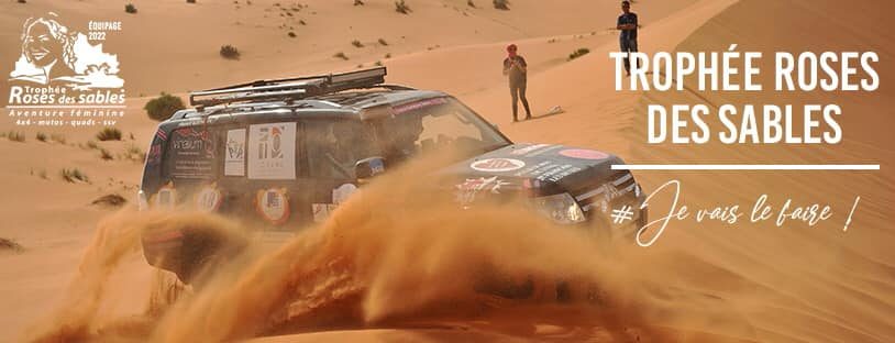 Équipage ELO r'ALI au Trophée Roses des Sables, rallye humanitaire féminin soutenu par 1TENDANCE SERVICES