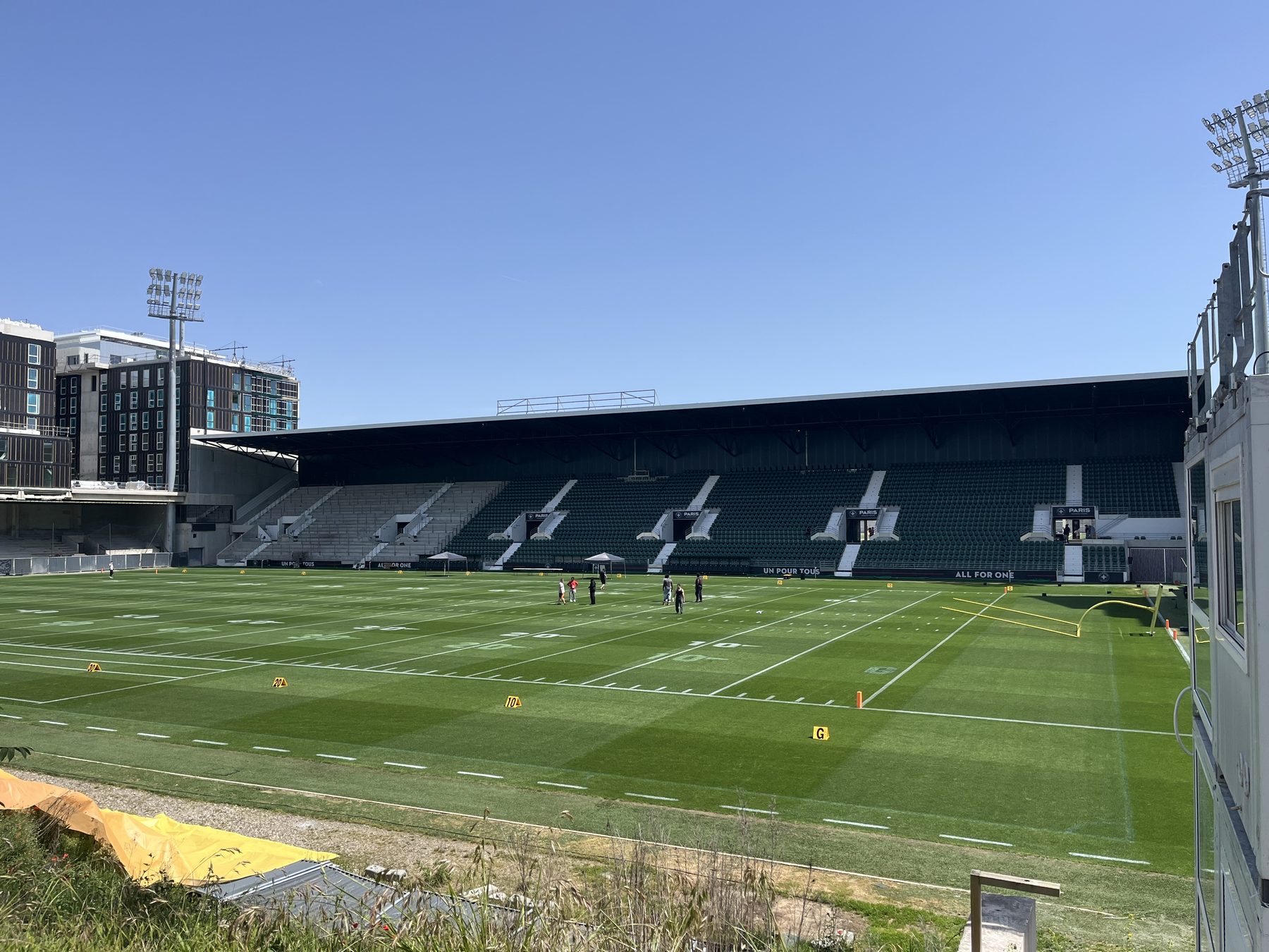 Le stade quelques heures avant l'ouverture des portes